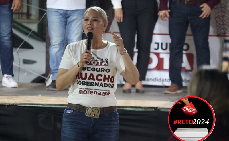 Verónica Camino en Opichén llama a votar