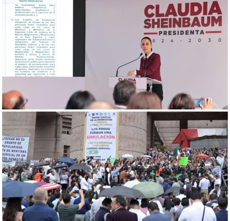 Rechazo Sheinbaum Pago de Sueldos a Trabajadores del Poder Judicial en Paro